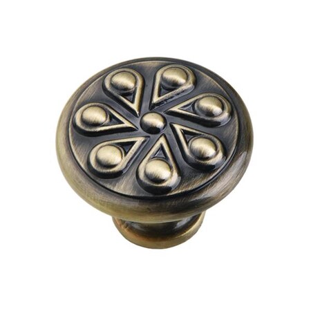 Utopia Alley Ciel Antique Brass Cabinet Knob 1.2 inch Diameter HW329PLAB021